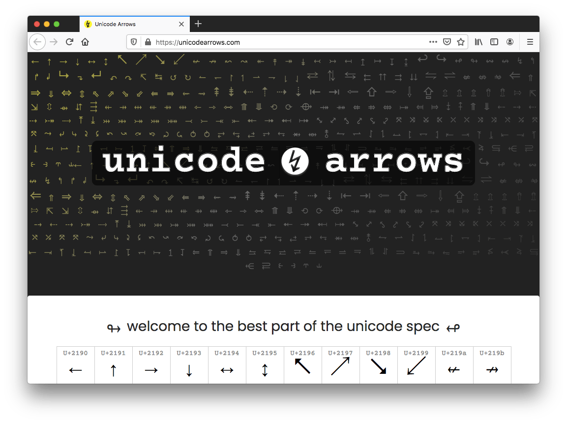 Unicode Arrows