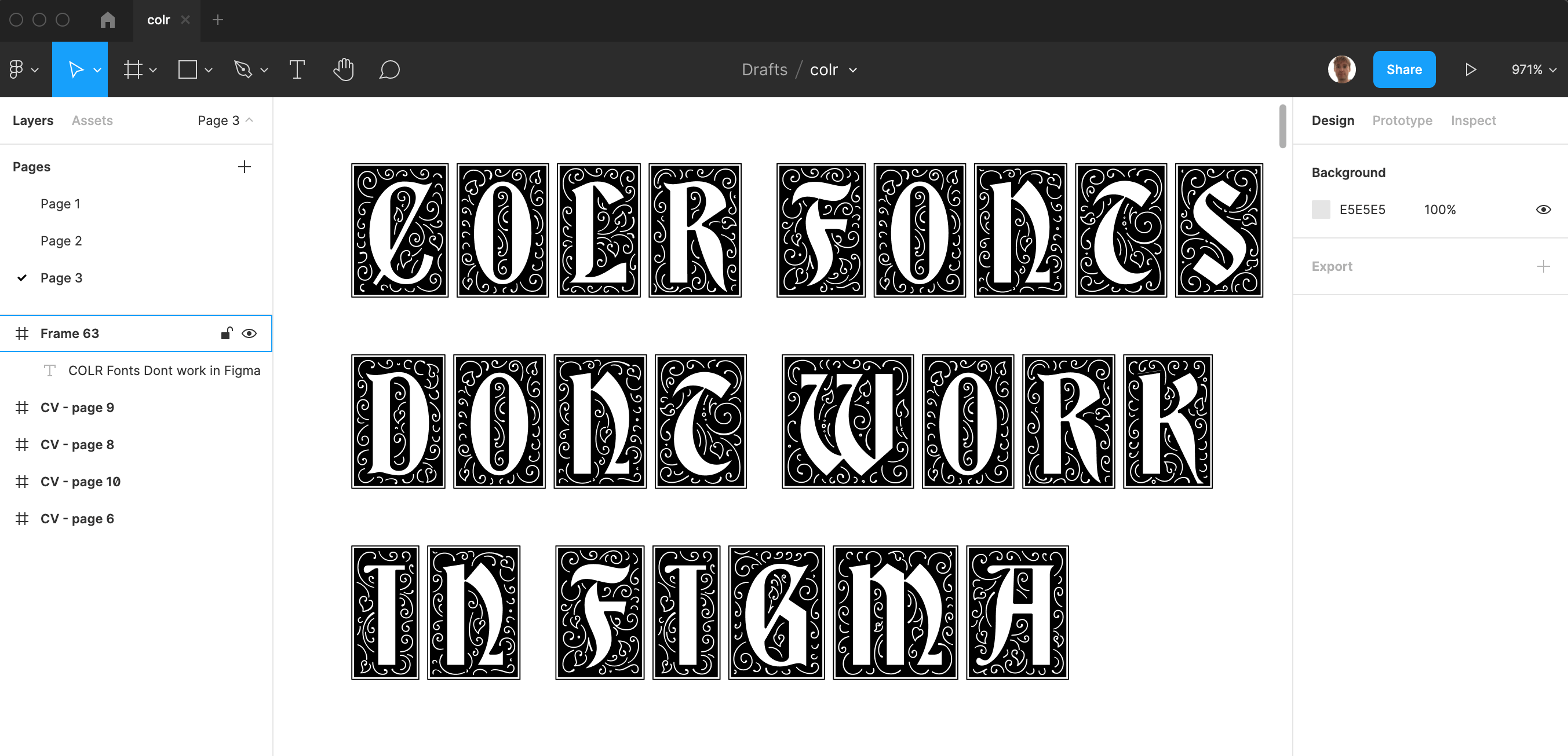COLR fonts in Figma