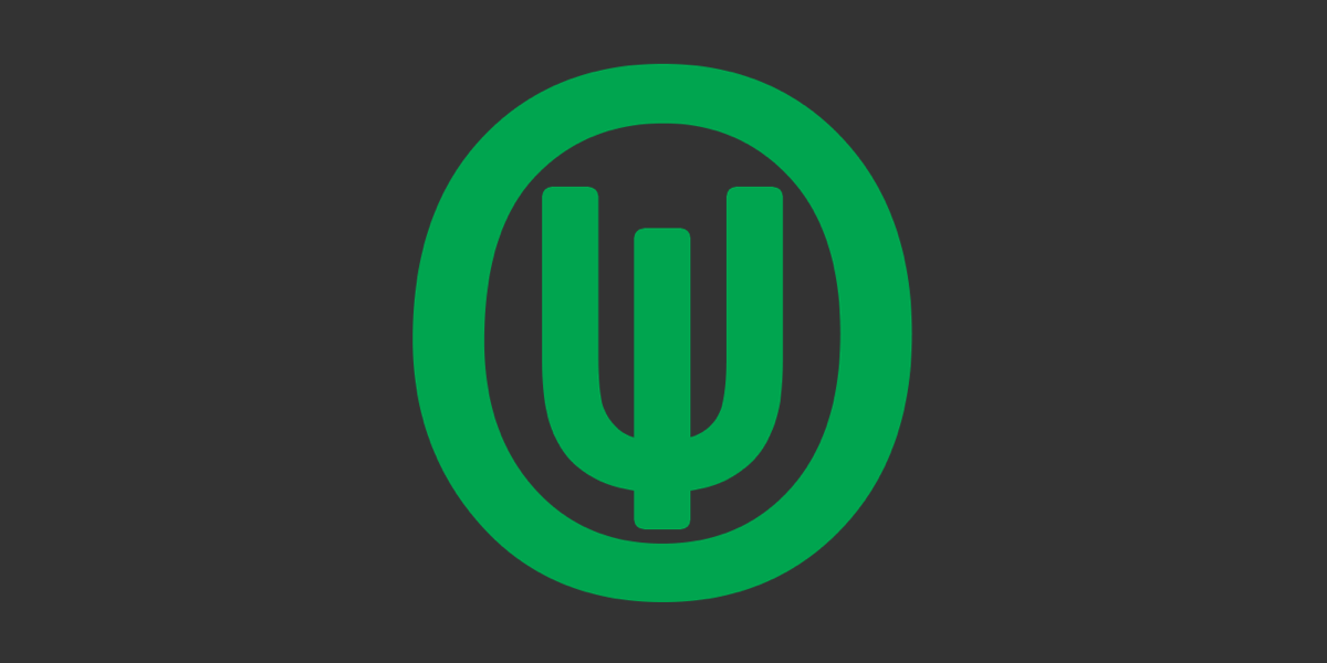 The Open UI logo, which is a green oval with a rounded fork-like shape with three prongs inside.