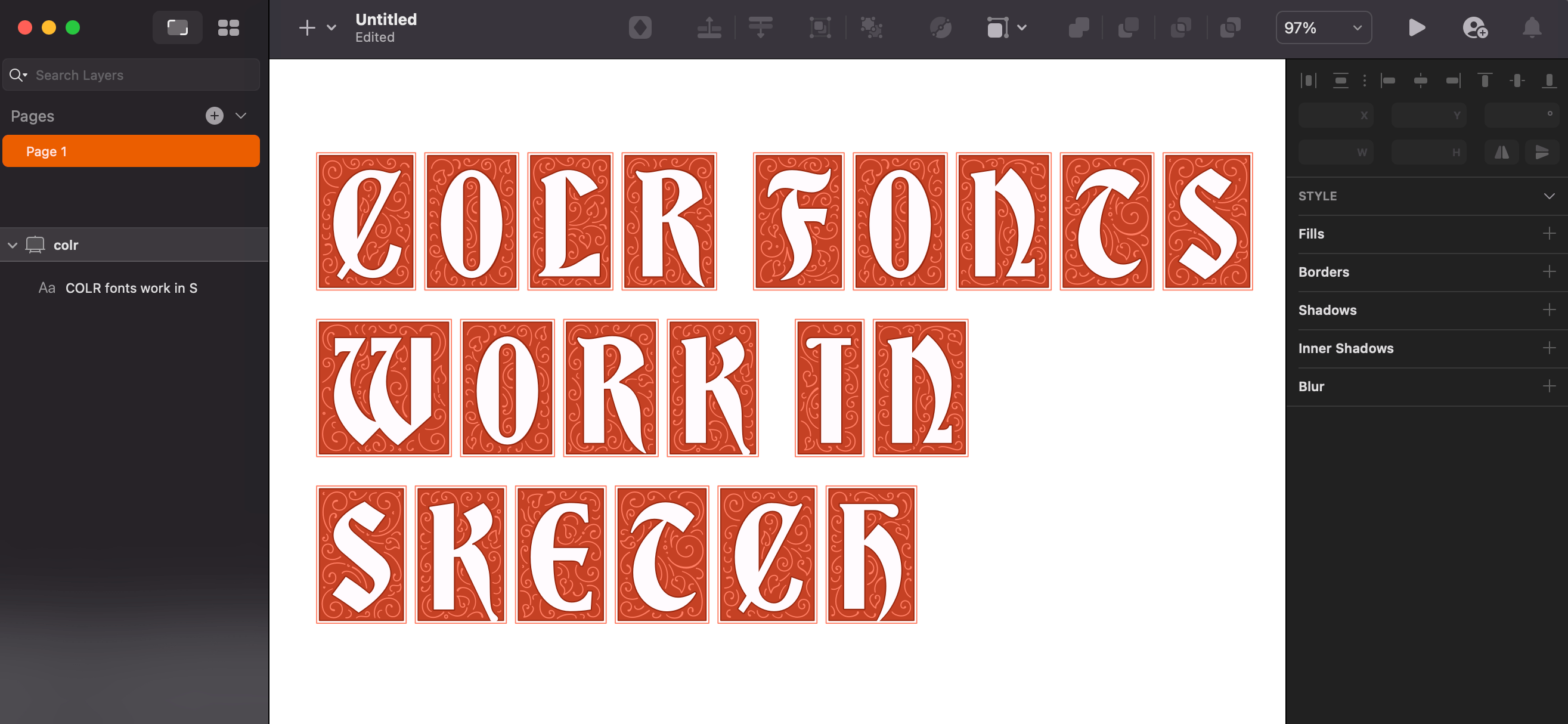 COLR fonts in Sketch.