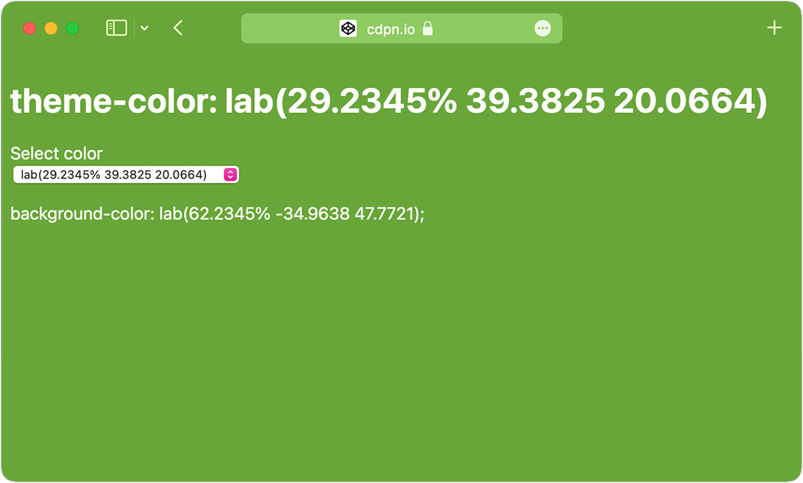 Green webpage with green header.